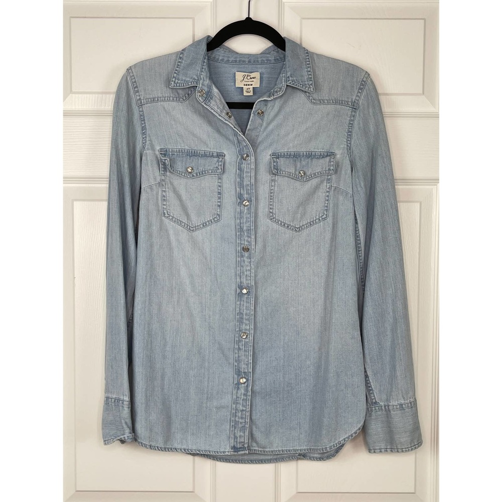 J. Crew Light Blue Denim Blouse